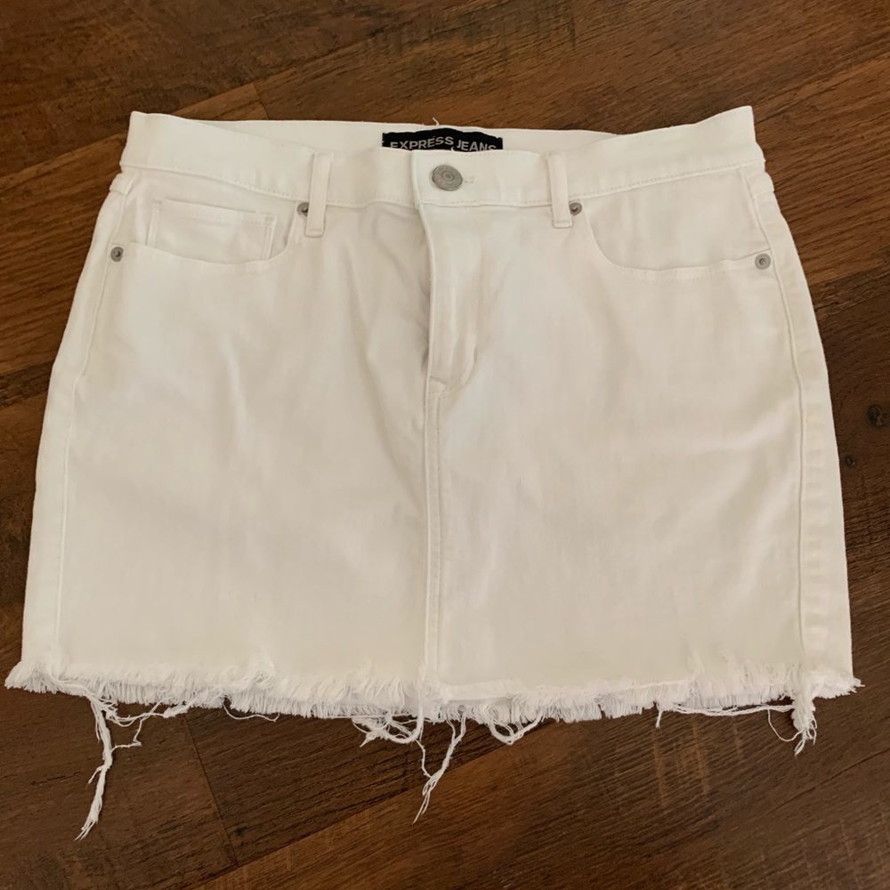 White Denim Express Mini Skirt